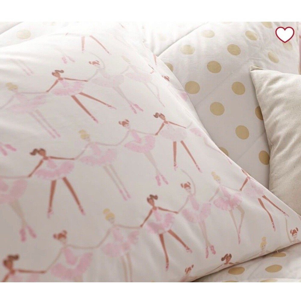 Pottery Barn Kids Pink Ballerina Standard Pillowcase Ballet New With Tags